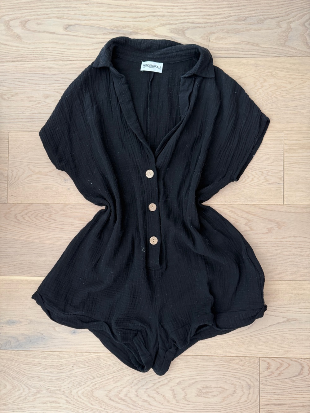 black gauze romper